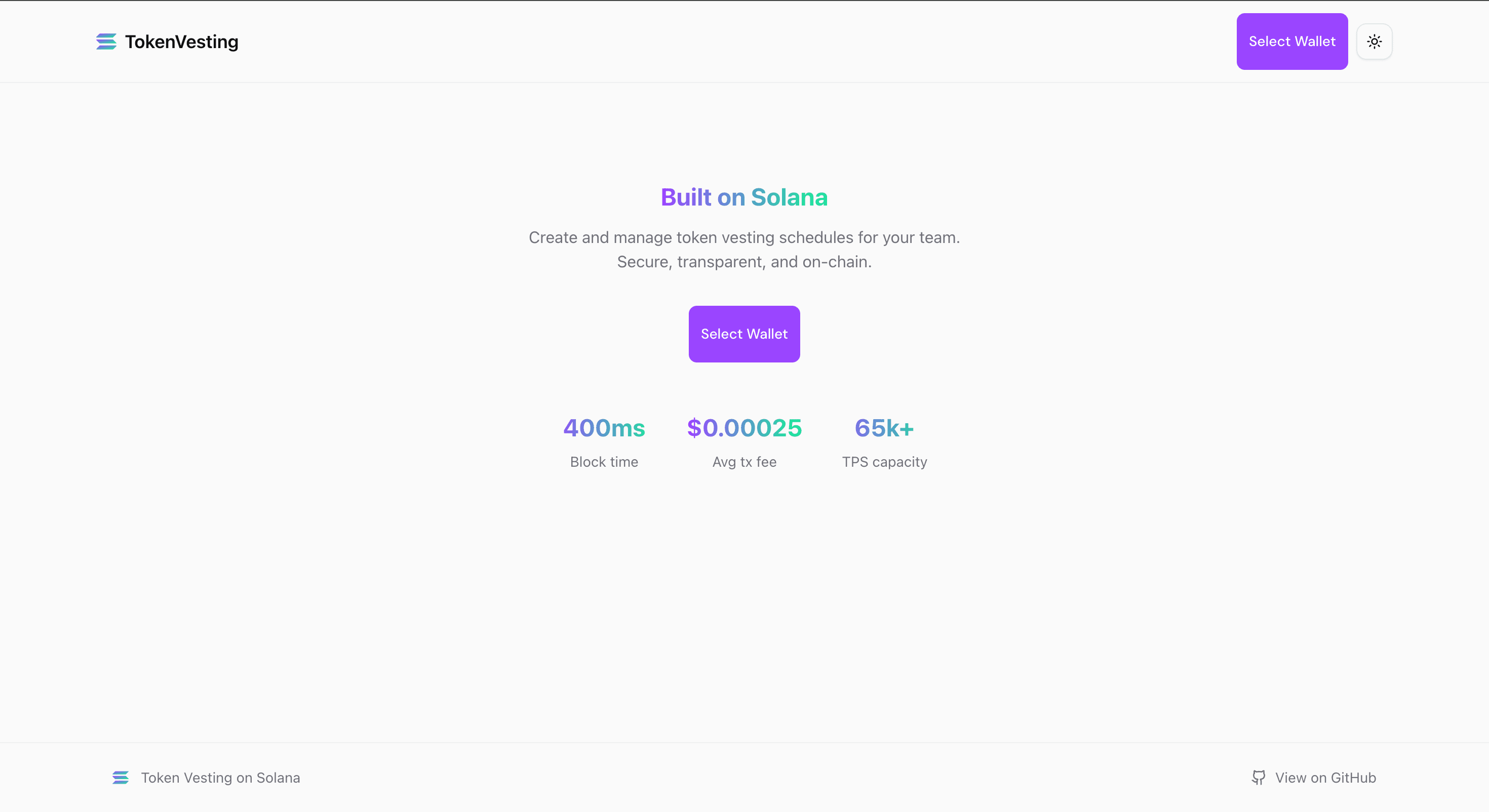 token vesting preview